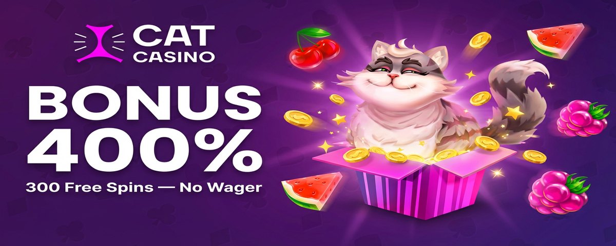 Cat Casino — 400% Welcome Bonus + 300 Free Spins